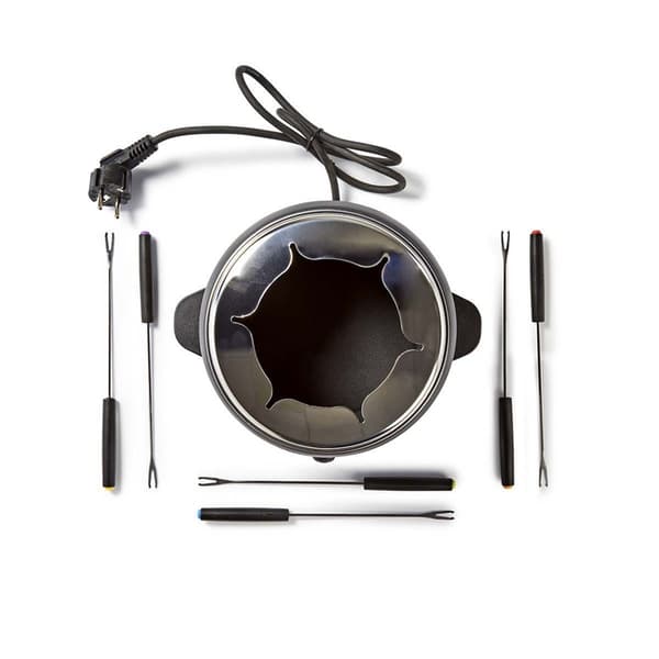Nedis fondue Set | 6 Personer | 2.3 l | Justerbar temperaturkontroll | 800 W | Kjølige berøringshåndtak | Anti skli bunn | Overopphetings vern