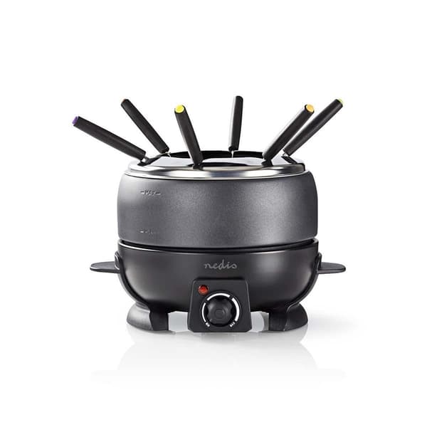 Nedis fondue Set | 6 Personer | 2.3 l | Justerbar temperaturkontroll | 800 W | Kjølige berøringshåndtak | Anti skli bunn | Overopphetings vern