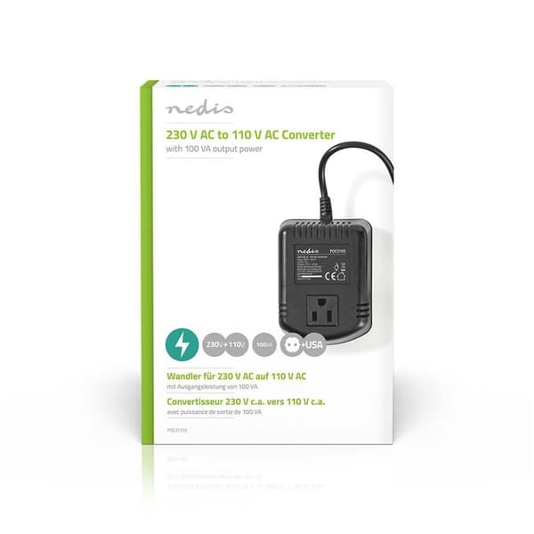 Nedis Tehonmuunnin | Verkkovirtakäyttöinen | 230 V AC 50 Hz | 70 W | Maadoitettu virtaliitin | Musta