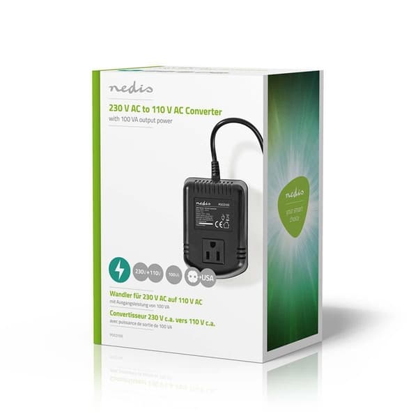 Nedis Tehonmuunnin | Verkkovirtakäyttöinen | 230 V AC 50 Hz | 70 W | Maadoitettu virtaliitin | Musta