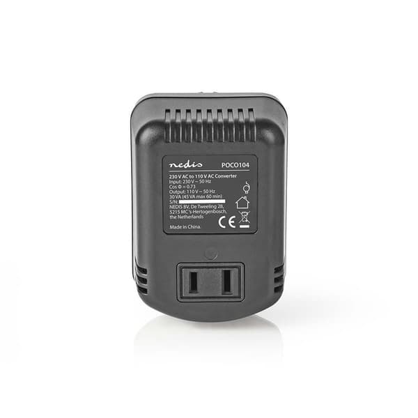 Nedis Strøm Converter | Nettstrøm drevet | 230 V AC 50 Hz | 30 W | Jordet kontakt | Sort