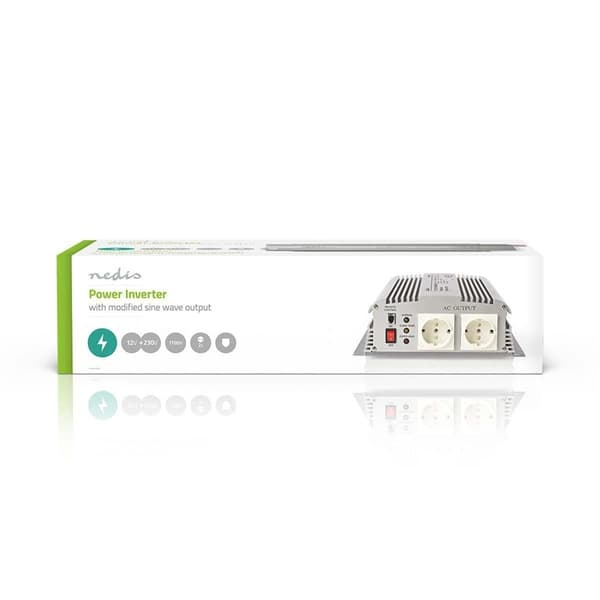 Nedis Invertteri Muunnettu Siniaalto | Tulojännite: 12 V DC | Laitteen lähtövirran liittimet: Type F (CEE 7/3) | 230 V AC 50 Hz | 1700 W | Lähtöliitän