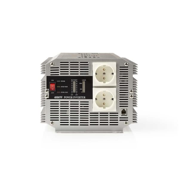 Nedis Power Inverter Modifisert sinusbølge | Inngangsspenning: 12 V DC | Enhetens strømuttak: Type F (CEE 7/3) | 230 V AC 50 Hz | 4000 W | Topp effekt