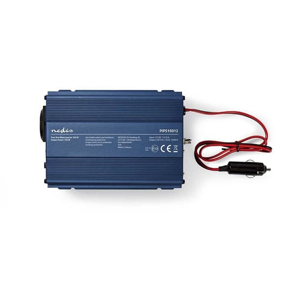 Nedis Invertteri Puhdas Siniaalto | Tulojännite: 12 V DC | Laitteen lähtövirran liittimet: Type F (CEE 7/3) | 230 V AC 50 Hz | 150 W | Lähtöliitännän