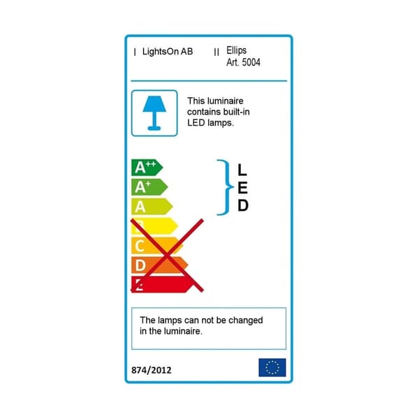 LightsOn Ellipse hagelampe Aluminium