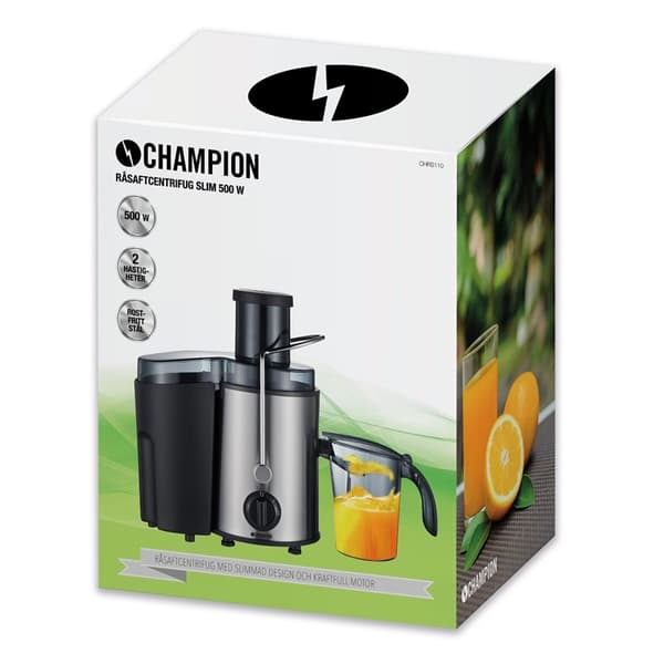 Champion Råsaftcentrifug 0,6L 500W RS110 Svart
