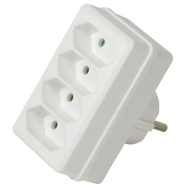 LogiLink Grenuttag med 4st Euro-uttag V
