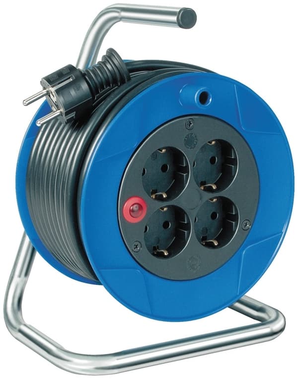 Brennenstuhl kabeltromle med <b>4</b>xCEE 7/4 udtag, 1xCEE 7/7 tilslut