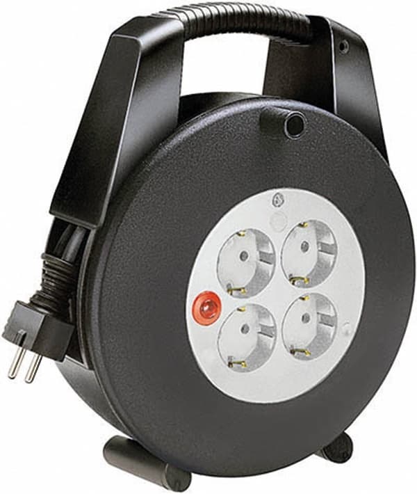 Brennenstuhl Vario Line  kabeltromle med <b>4</b>x CEE 7/4, <b>15</b>m