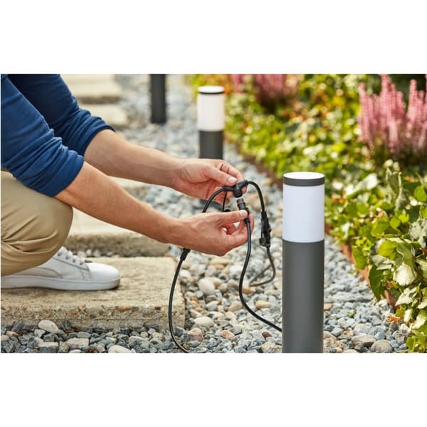 Philips GardenLink Startkit Piedestal Varmvit 600 lm 3-pack Antracit