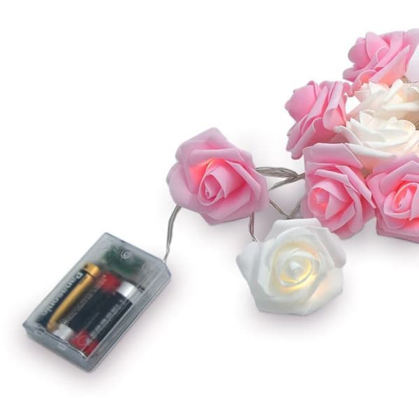 Romantisk lyssløyfe - roser - 20 LED-lys