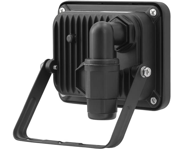 Goobay Utendørs LED-lyskaster, 10 W med 850 lm, nøytralt hvitt lys (4000 K) og M16-kabelgjennomføring, egnet for utendørs bruk (IP65)