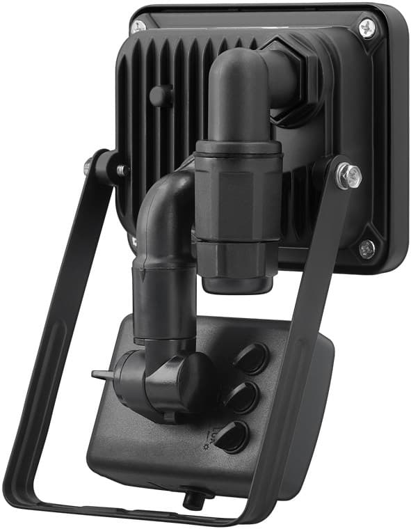 Goobay LED-strålkastare för utomhusbruk, 10 W, med rörelsedetektor med 850 lm, neutralt vitt ljus (4000 K), PIR-sensor med ON/OFF-funktion och M16 kab