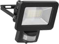 Miniatyrbilde 1 av 9: Goobay Utendørs LED-lyskaster, 20 W, med bevegelsesdetektor med 1700 lm, nøytralt hvitt lys (4000 K), PIR-sensor med PÅ/AV-funksjon og M16-kabelgjenno