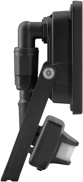 Goobay LED udendørs projektør, 30 W, med bevægelsesdetektor med 2550 lm, neutralt hvidt lys (4000 K), PIR-sensor med ON/OFF-funktion og M16 kabelforsk