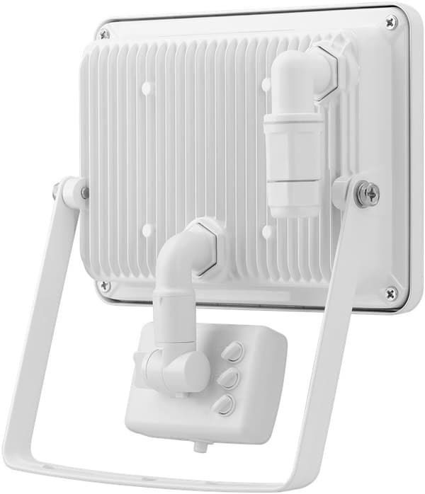 Goobay Utendørs LED-lyskaster, 50 W, med bevegelsesdetektor med 4250 lm, nøytralt hvitt lys (4000 K), PIR-sensor med PÅ/AV-funksjon og M16-kabelgjenno