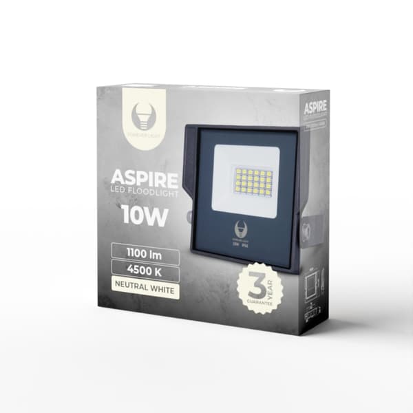 Forever Light ASPIRE - LED-Strålkastare, 10W, 4500K, 1100lm, 230V