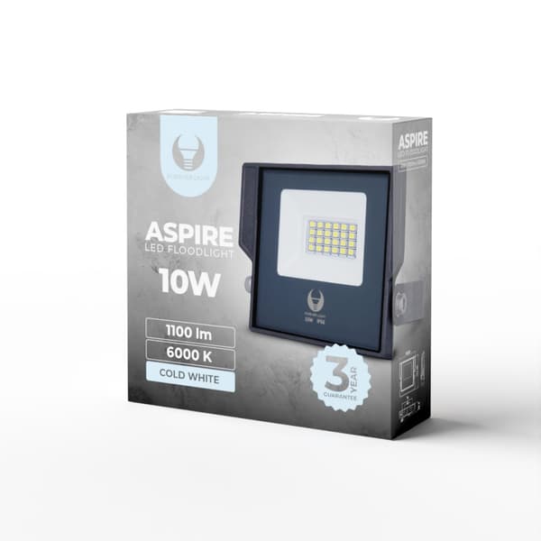 Forever Light ASPIRE - LED-flomlys, 10W 6000K 1100lm 230V Forever Light