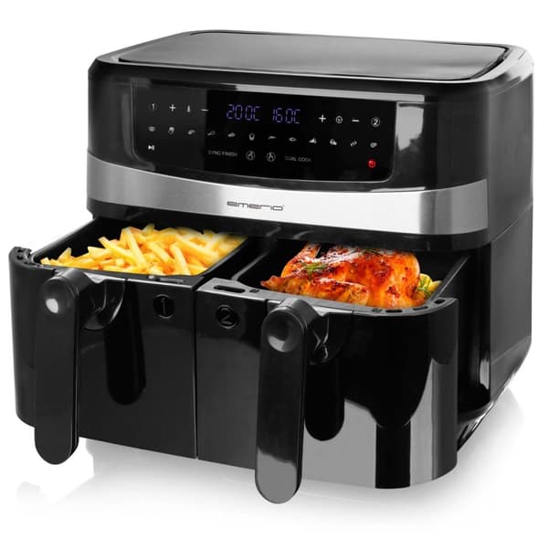 Emerio Dobbel varmluftfryser 5+5 liter 2400Watt Digital