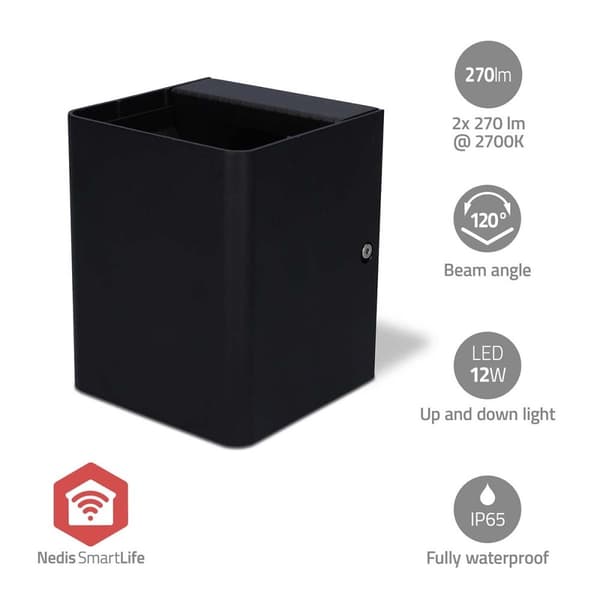 Nedis Smartlife utomhusljus | 2 x 270 lm | Zigbee 3.0 | 12 + 4 W | RGB / Varm Vit | 2700 K | Aluminium | Android™ / IOS