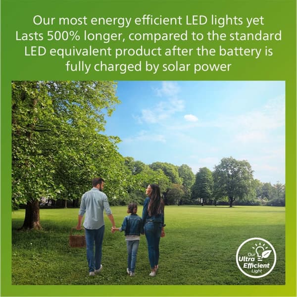 Philips Camill Vägglampa Solcell Ultra Efficient LED 25lm/250lm Svart