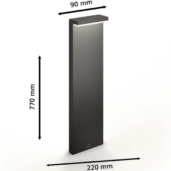 Philips Bustan Pollare Ultra Efficient LED 3,8W 800lm 2700K Antrasitt
