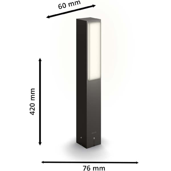 Philips Stratosphere Pedistal Ultra Efficient LED 3,8 W 800 lm Antracitt