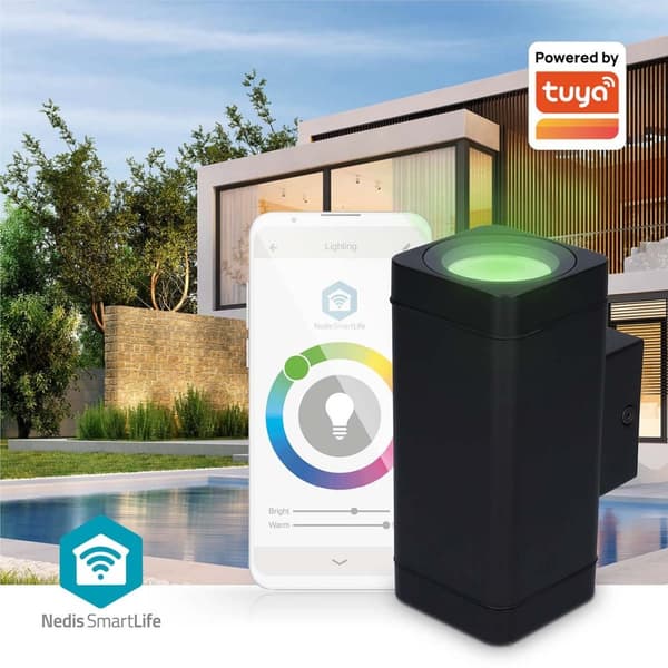 Nedis Smartlife utendørs lys | 760 lm | Bluetooth® | 8.5 W | Varm til avkjølt hvitt | 2700 - 6500 K | ABS | Android™ / IOS