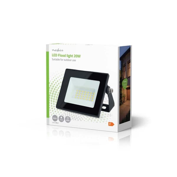 Nedis LED Projektorer | 4000 K | Nominell lysfluks: 1620 lm | IP65 | 1.00 m | Energiklasse: F | 220 - 240 V AC 50/60 Hz | 20 W