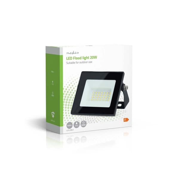 Nedis LED Projektorer | 4000 K | Nominell lysfluks: 1620 lm | IP65 | 1.00 m | Energiklasse: F | 220 - 240 V AC 50/60 Hz | 20 W
