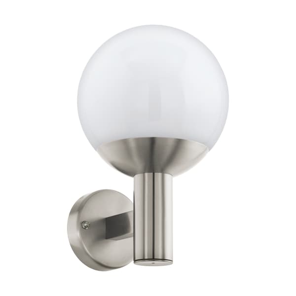 Eglo Nisia-Z utomhusvägglampa i rostfritt stål och vitt - RGB + TW - Zigbee, Bluetooth Rostfritt stål, Vit