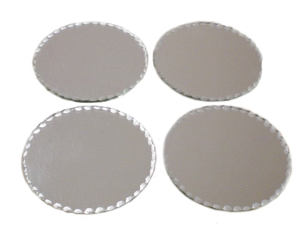Spegel fat dekoration spegel ljusfat shabby 4-pack 8cm