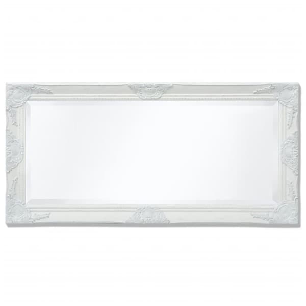 vidaXL Veggspeil Barokstil 100x50 cm Hvit