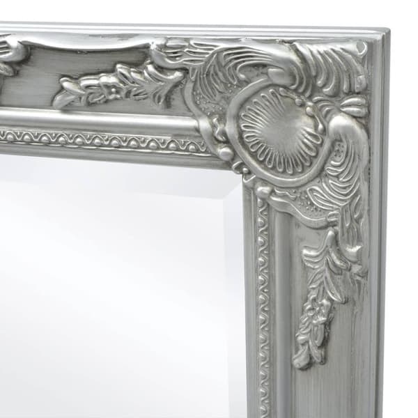 vidaXL Väggspegel i barockstil 100x50 cm silver