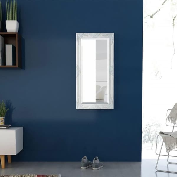 vidaXL Seinäpeili Barokkityylinen 100x50 cm Valkoinen