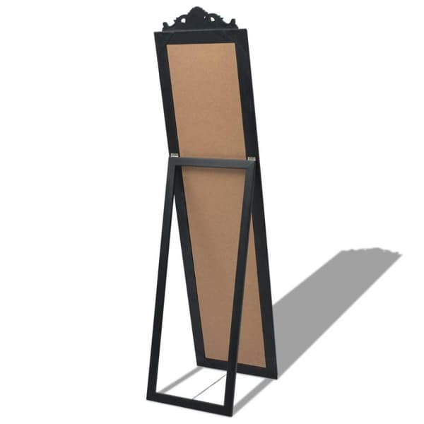 vidaXL fritstående spejl 160x40 cm barokstil sort