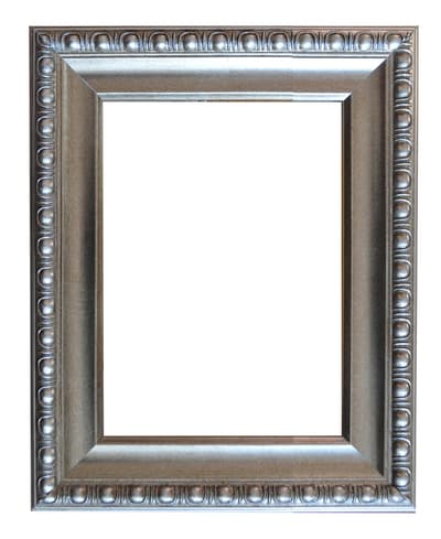 Spegel i silver, yttermått 42x52 cm