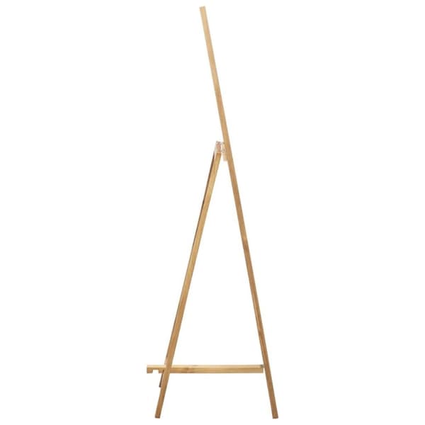 vidaXL fritstående spejl 48 x 46,5 x 150 cm massivt egetræ
