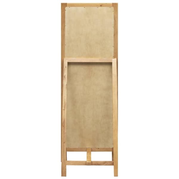 vidaXL fritstående spejl 48 x 46,5 x 150 cm massivt egetræ