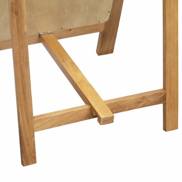 vidaXL fritstående spejl 48 x 46,5 x 150 cm massivt egetræ