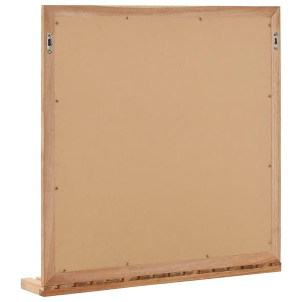 vidaXL Baderomsspeil 60x12x62 cm heltre valnøtt