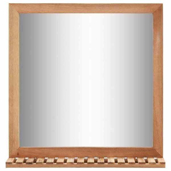 vidaXL Baderomsspeil 60x12x62 cm heltre valnøtt