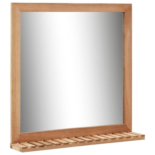 vidaXL Baderomsspeil 60x12x62 cm heltre valnøtt