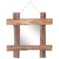 Miniatyrbilde 1 av 9: vidaXL Speil med tre ramme naturlig 50x50 cm resirkulert teak