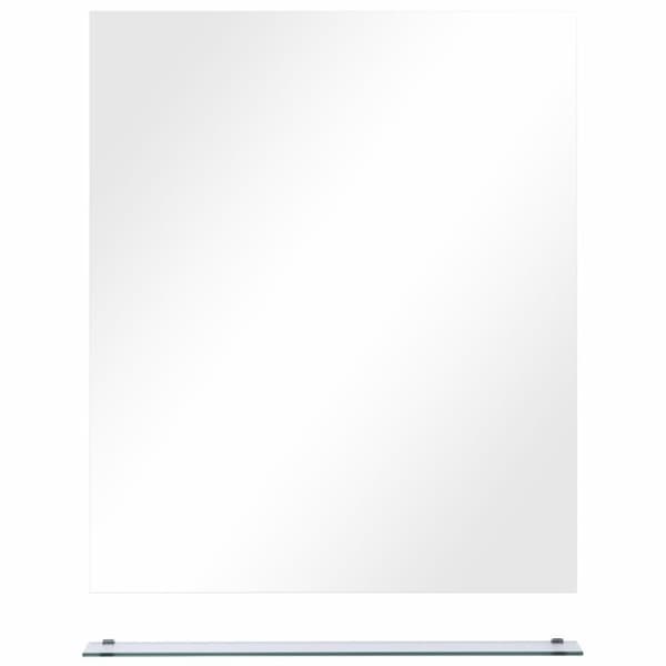 vidaXL vægspejl med hylde 50 x 60 cm hærdet glas