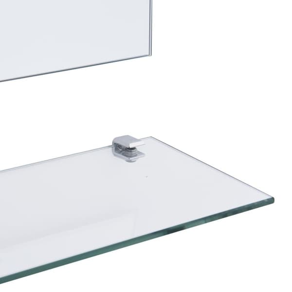vidaXL vægspejl med hylde 50 x 60 cm hærdet glas