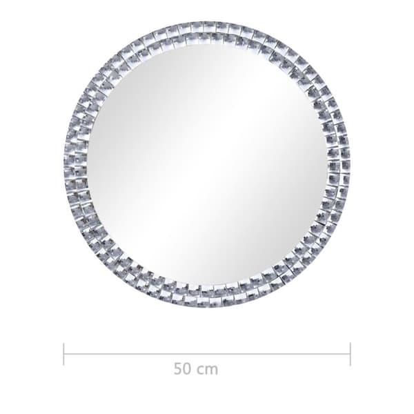 vidaXL Veggspeil 50 cm herdet glass