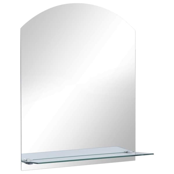 vidaXL Veggspeil med hylle 30x50 cm herdet glass