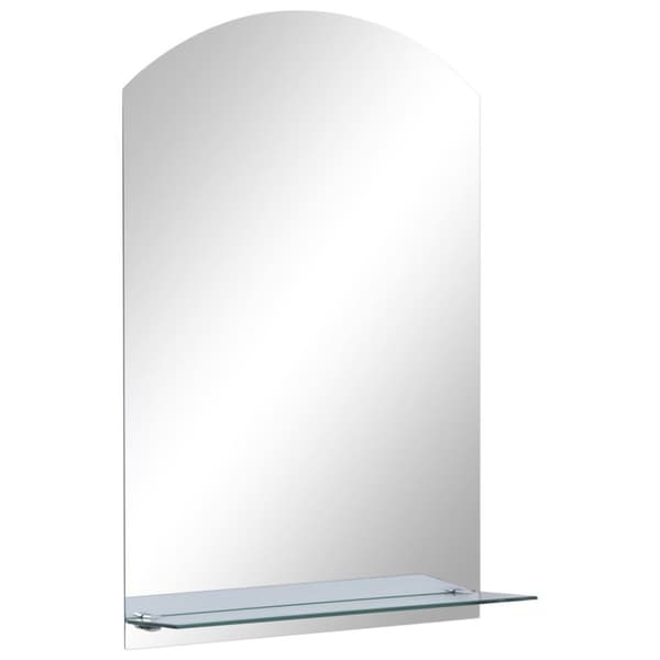 vidaXL vægspejl med hylde 40x60 cm hærdet glas