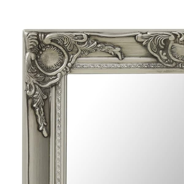vidaXL Väggspegel barockstil 60x60 cm silver
